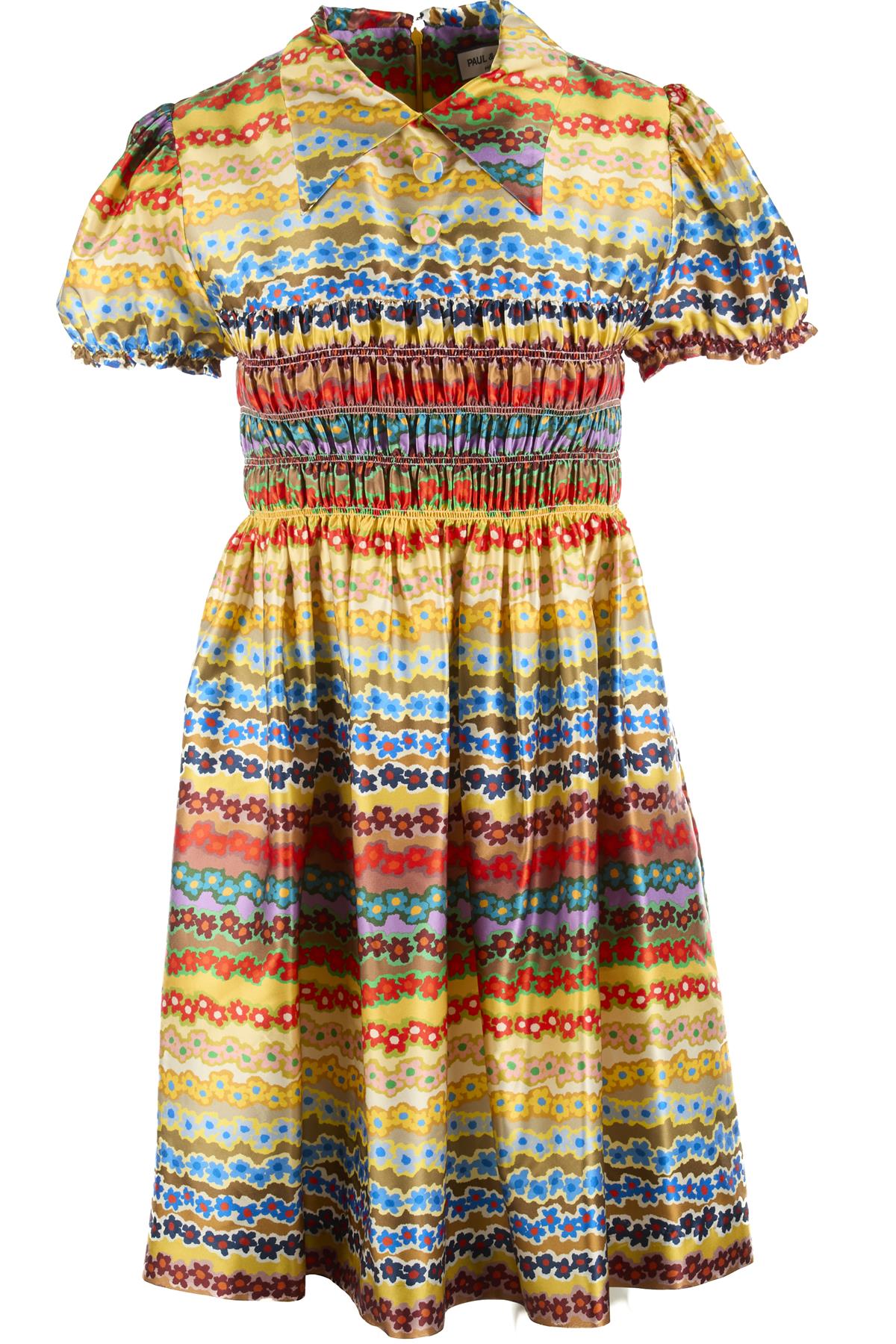 PAUL & JOE MULTI SILK MINI DRESS FR 40 UK 12
