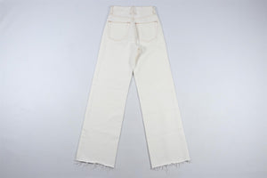 SLVRLAKE CREAM HIGH RISE WIDE LEG JEANS W23 UK 4