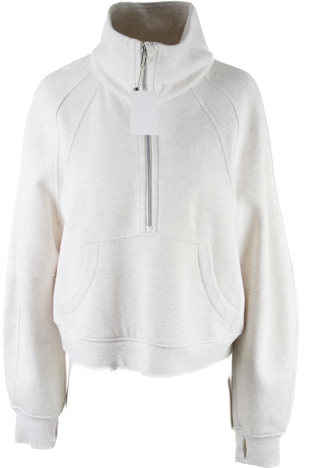 LULULEMON ECRU COTTON SWEATSHIRT MEDIUM-LARGE