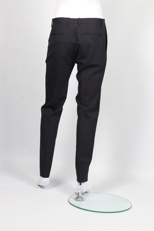 DOLCE & GABBANA NAVY MEN'S WOOL BLEND STRAIGHT LEG PANTS IT 48 UK 32