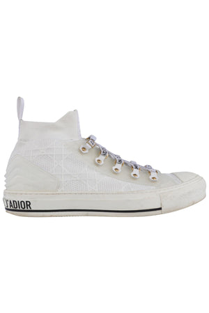 CHRISTIAN DIOR WHITE WALK'N'DIOR KNIT SNEAKERS EU 41 UK 8 US 11
