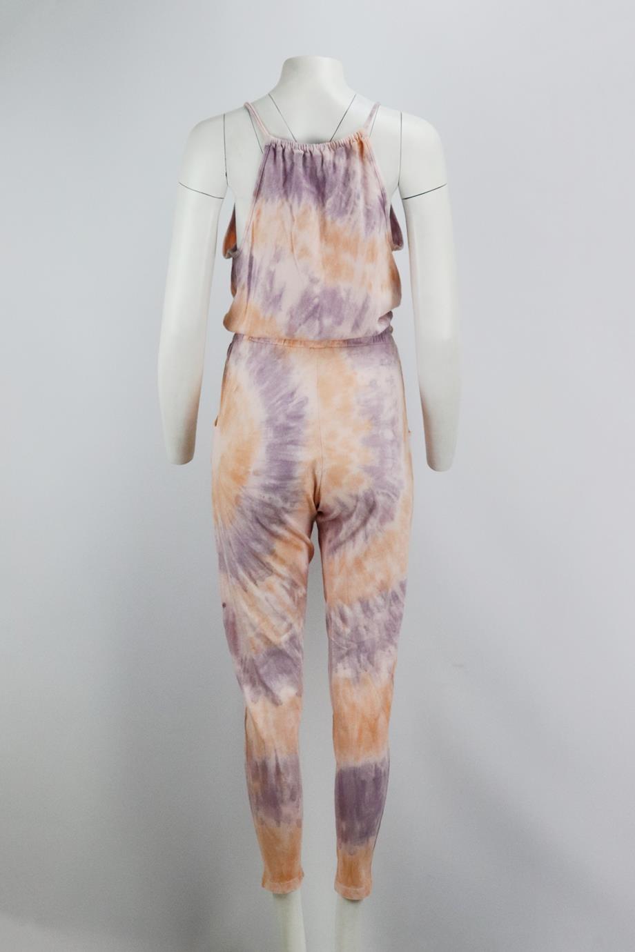 WILDFOX TIE DYED STRETCH COTTON JUMPSUIT SMALL