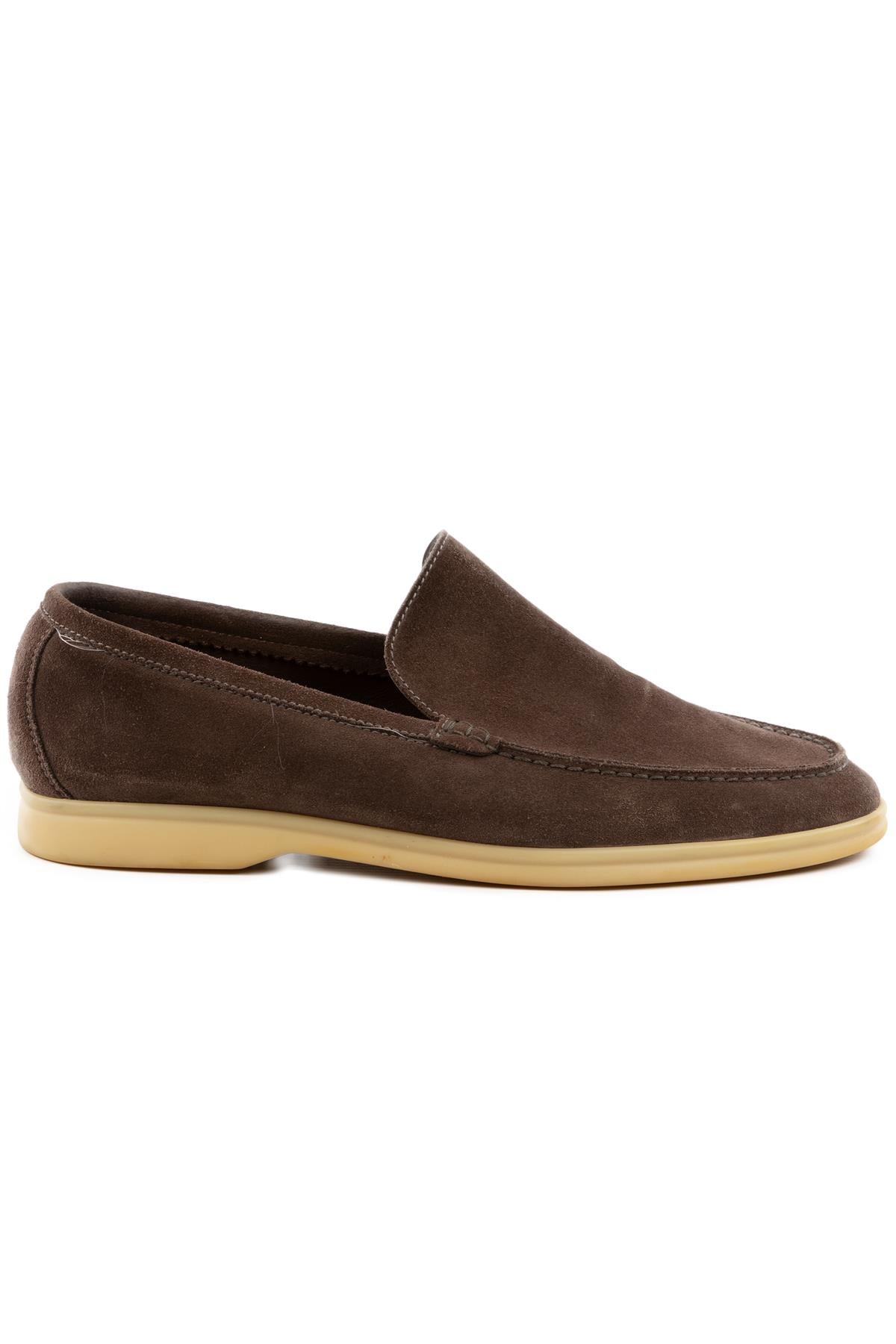 LORO PIANA BROWN MEN'S SUMMER WALK SUEDE LOAFERS EU 41.5 UK 7.5 US 8.5