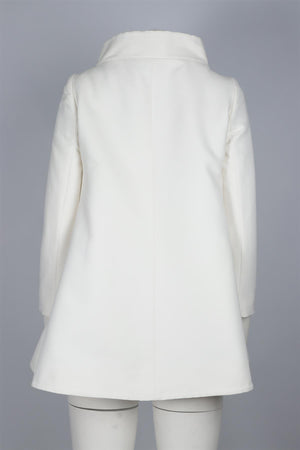 STELLA MCCARTNEY WHITE SILK COAT IT 38 UK 6