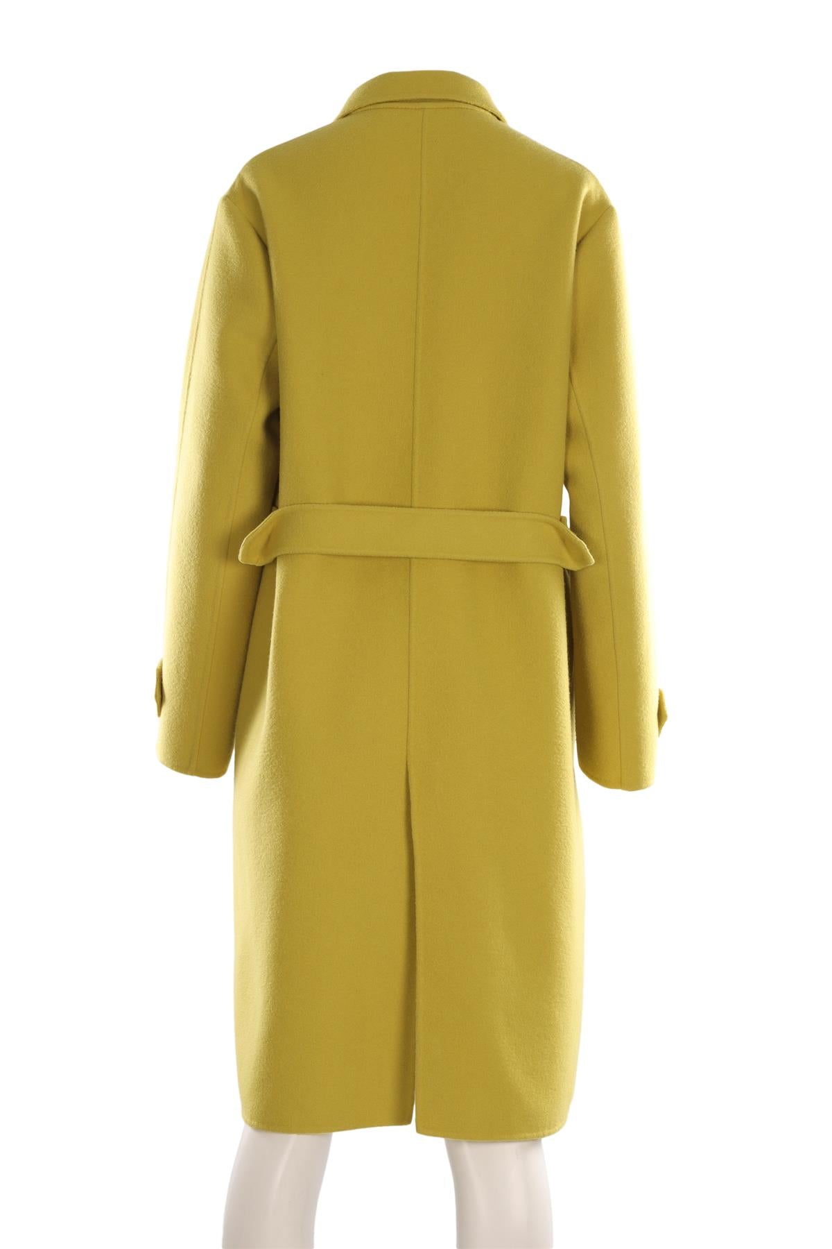 BOTTEGA VENETA GREEN CASHMERE COAT IT 46 UK 14