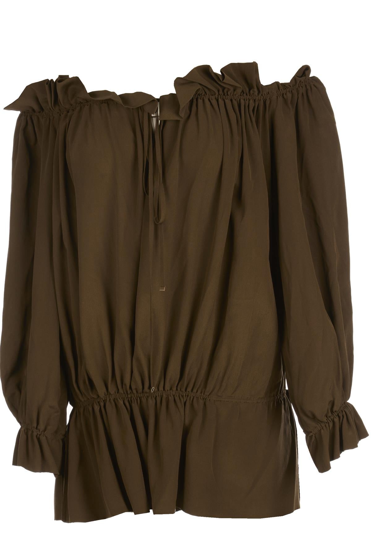 SAINT LAURENT GREEN SILK MINI DRESS FR 36 UK 8