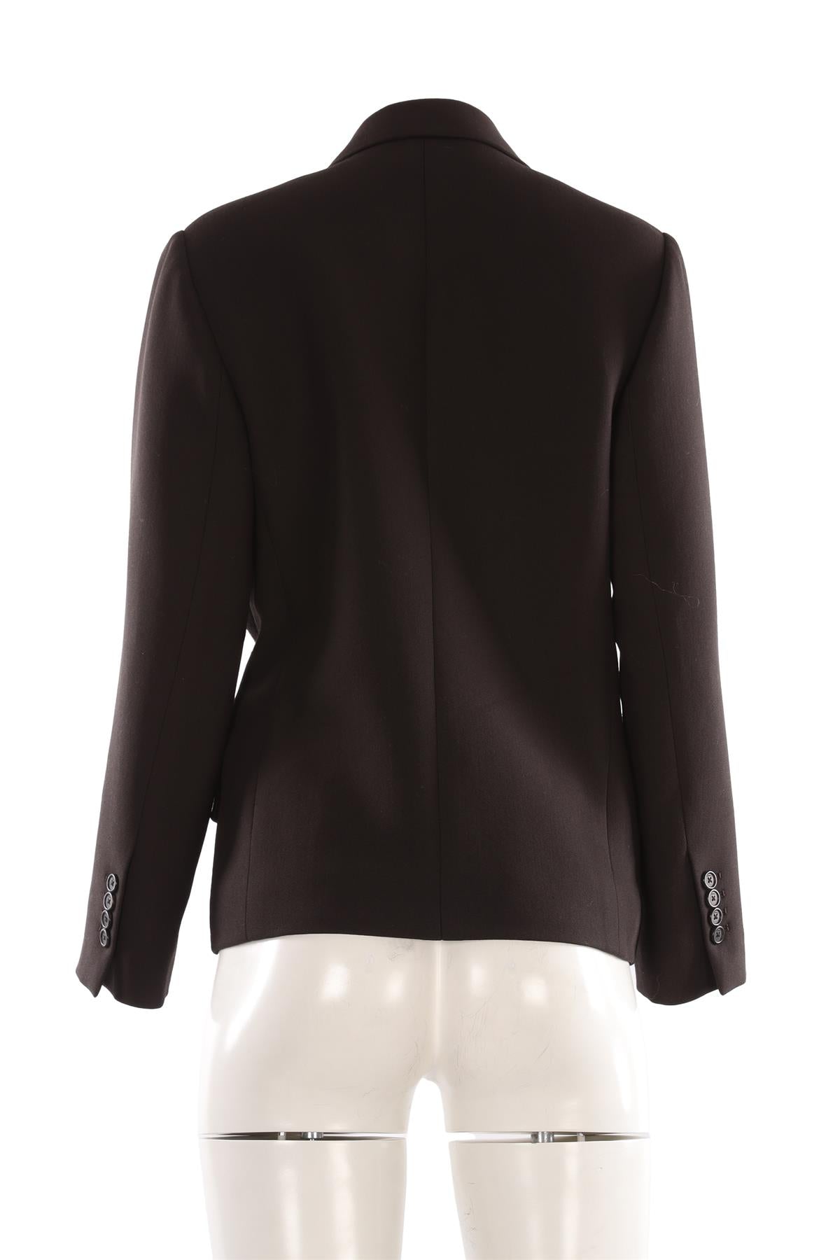 KHAITE BLACK CRYSTAL AND WOOL BLAZER SMALL