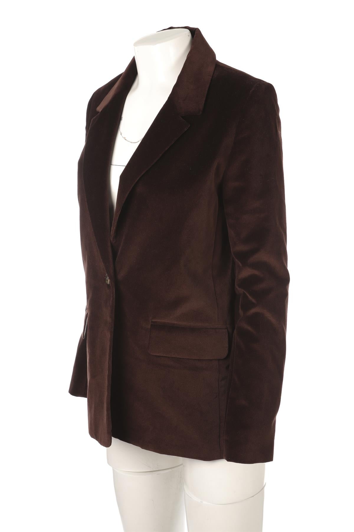 KIPPER BROWN VELVET BLAZER UK 8