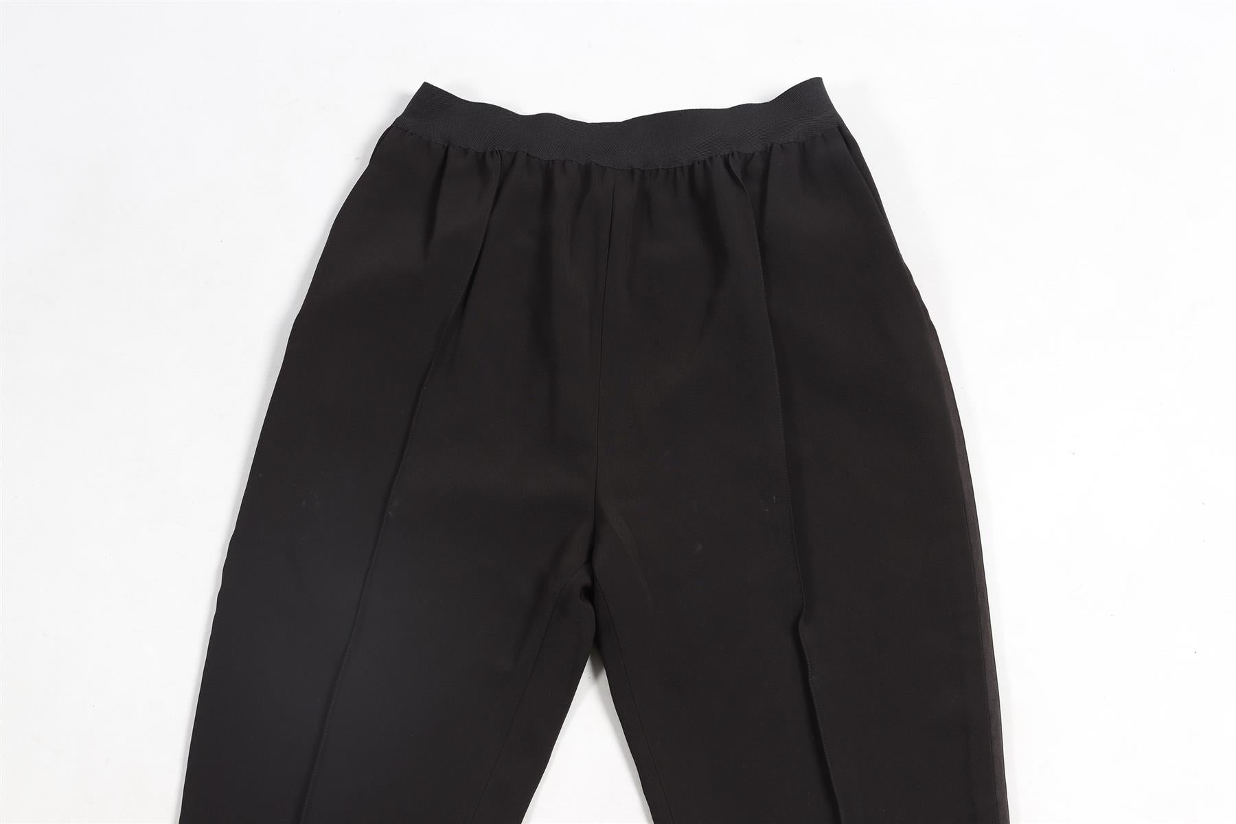 CELINE BLACK WOVEN SLIM LEG PANTS FR 36 UK 8