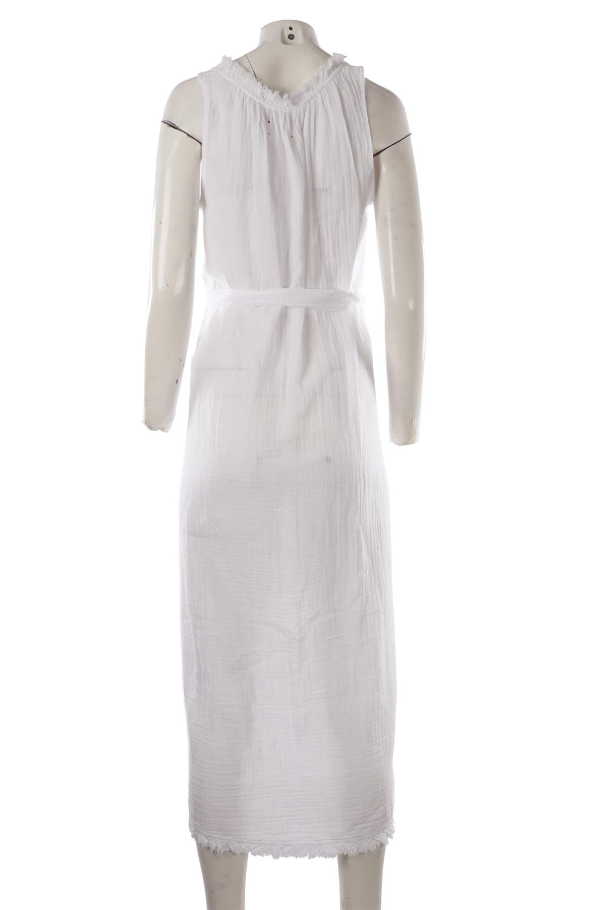 WHITE COTTON MAXI DRESS