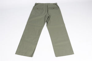 RE/DONE GREEN MEN'S COTTON STRAIGHT LEG PANTS W31