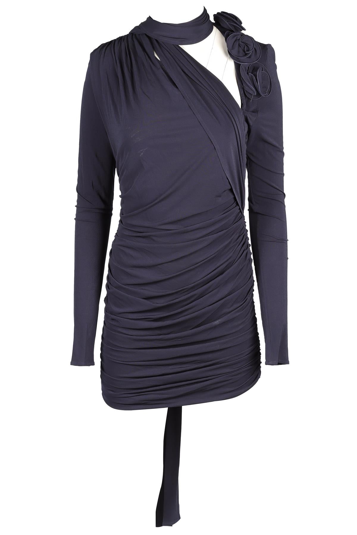 MAGDA BUTRYM NAVY JERSEY MINI DRESS FR 38 UK 10