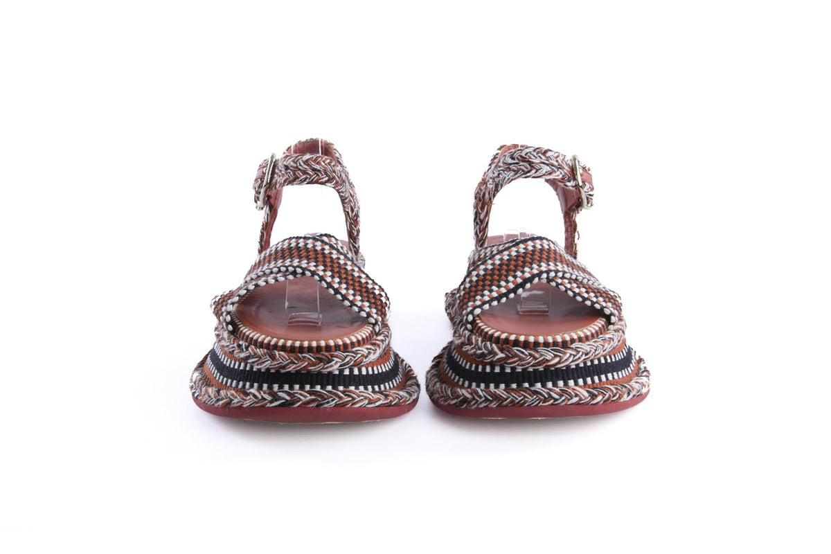 CHLOÉ MULTI CROCHET PLATFORM SANDALS EU 38 UK 5 US 8