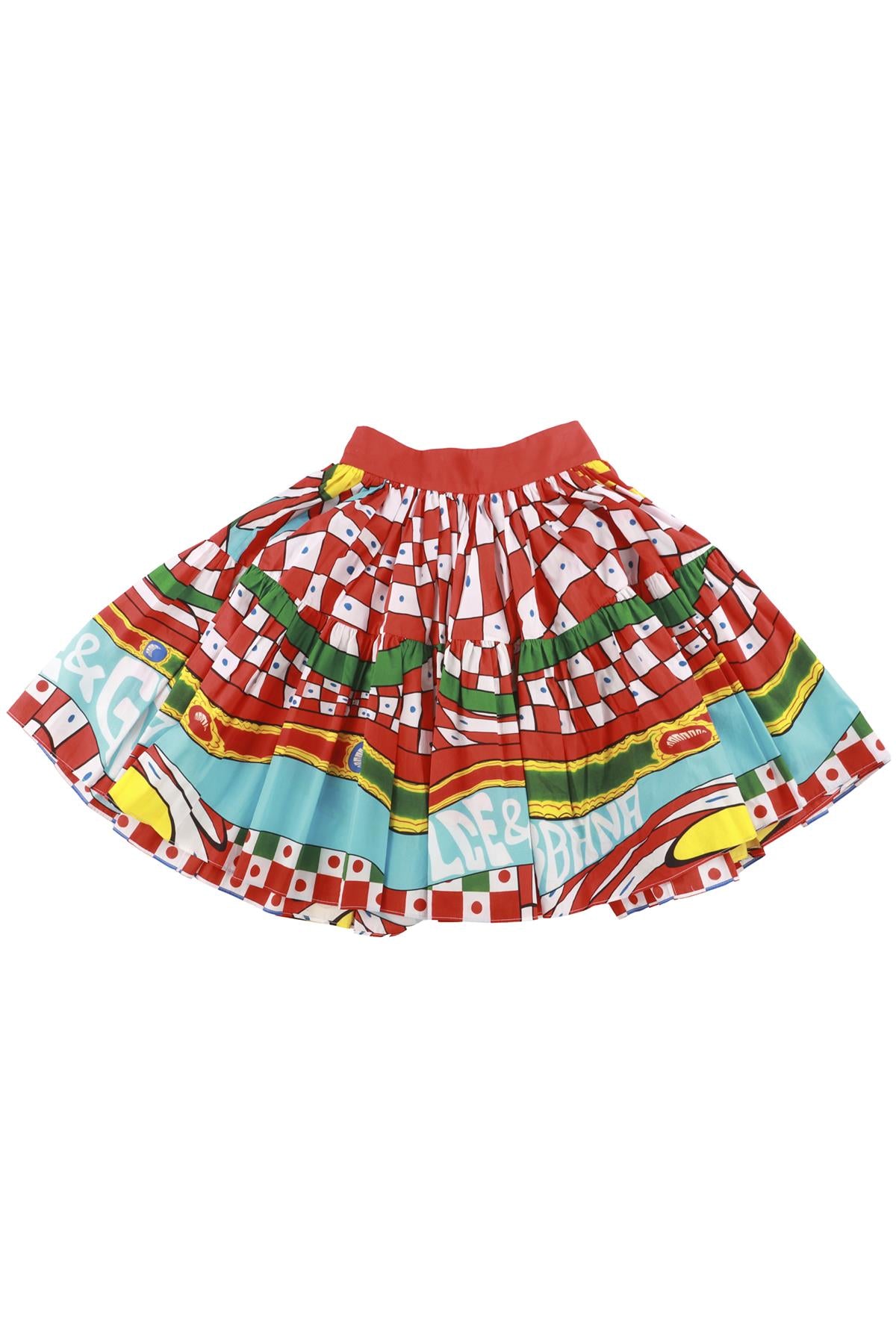 DOLCE & GABBANA MULTI COTTON MINI SKIRT IT 38 UK 6