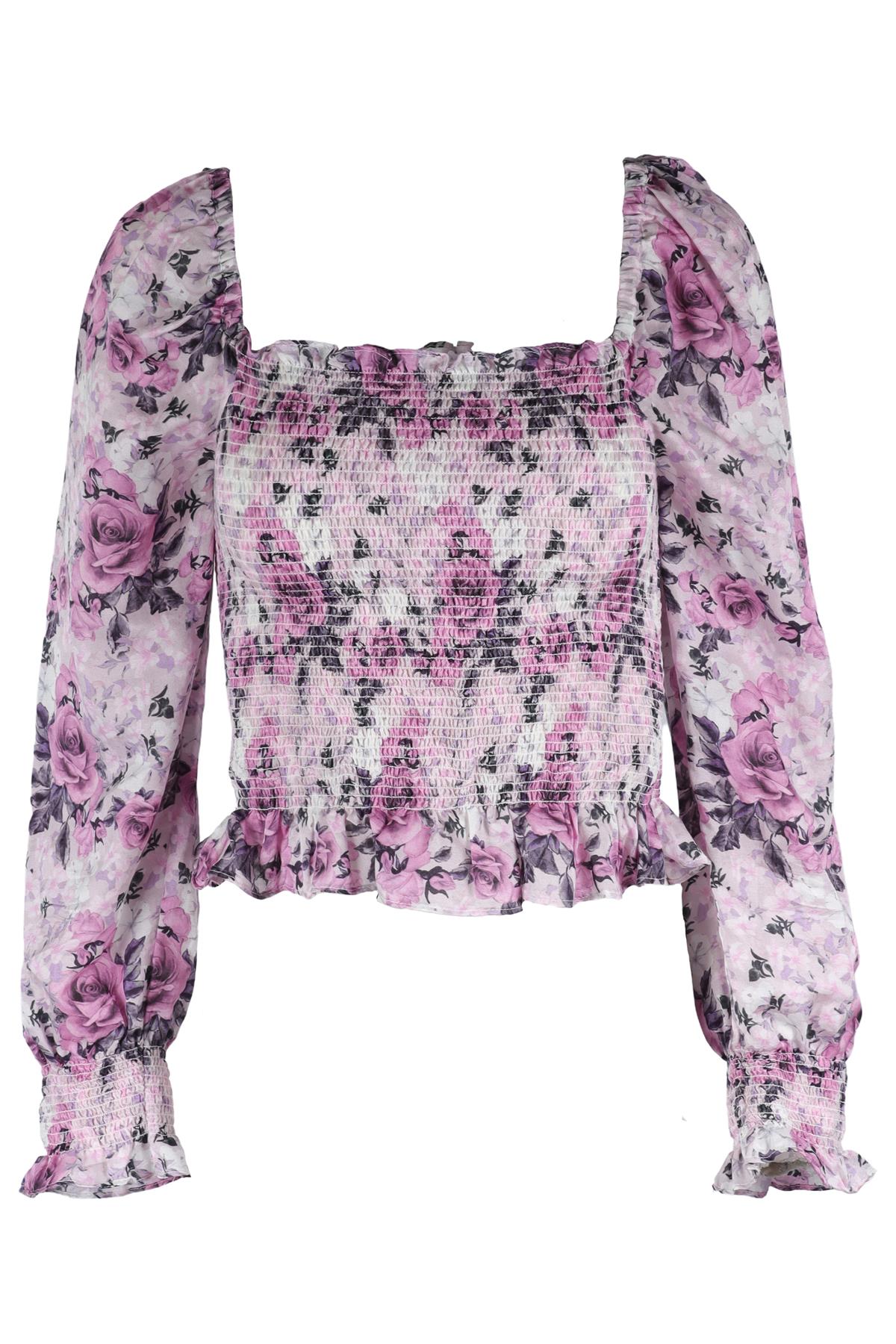 LOVESHACKFANCY PURPLE COTTON TOP SMALL