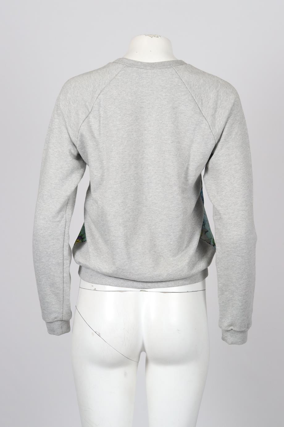 MSGM SILK AND COTTON BLEND SWEATSHIRT SMALL