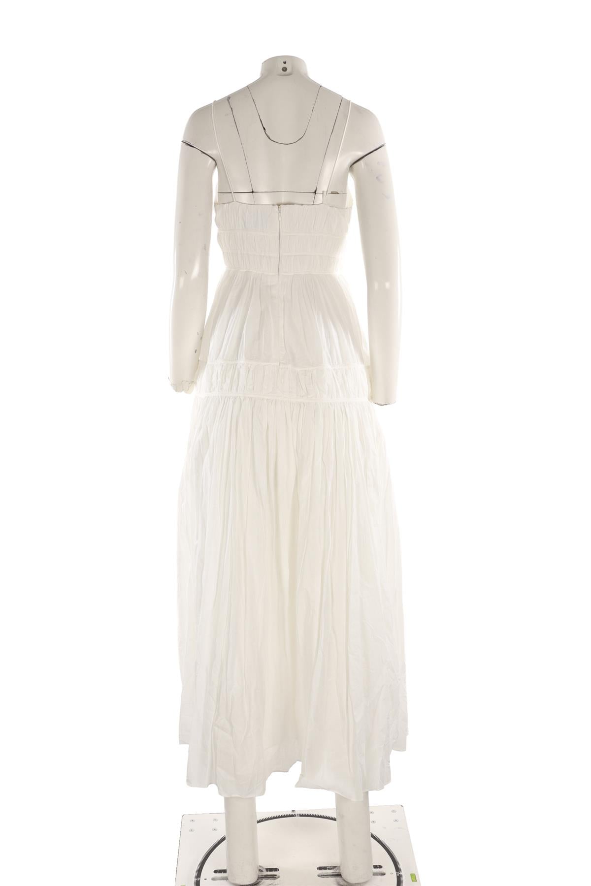AJE WHITE COTTON MAXI DRESS AU 8 UK 8