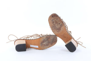 CHLOÉ BEIGE LEATHER SANDALS EU 38.5 UK 5.5 US 8.5