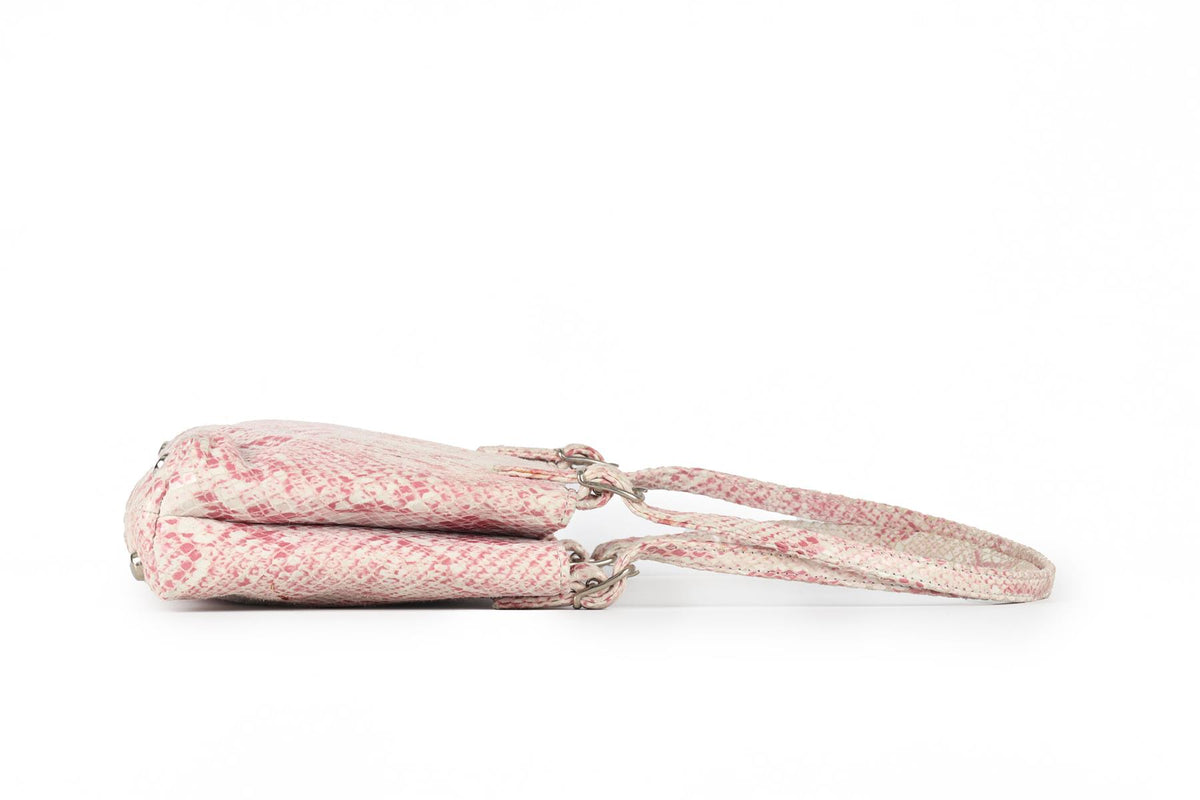 JIMMY CHOO PINK NUBUCK CLUTCH