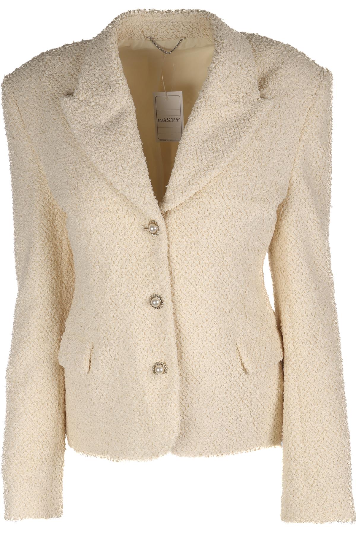 MAGDA BUTRYM CREAM TWEED BLAZER FR 36 UK 8