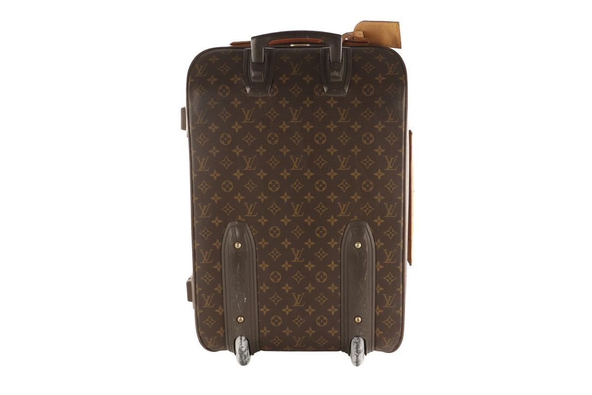 LOUIS VUITTON BROWN 2001 PEGASE 60 MONOGRAM COATED CANVAS SUITCASE