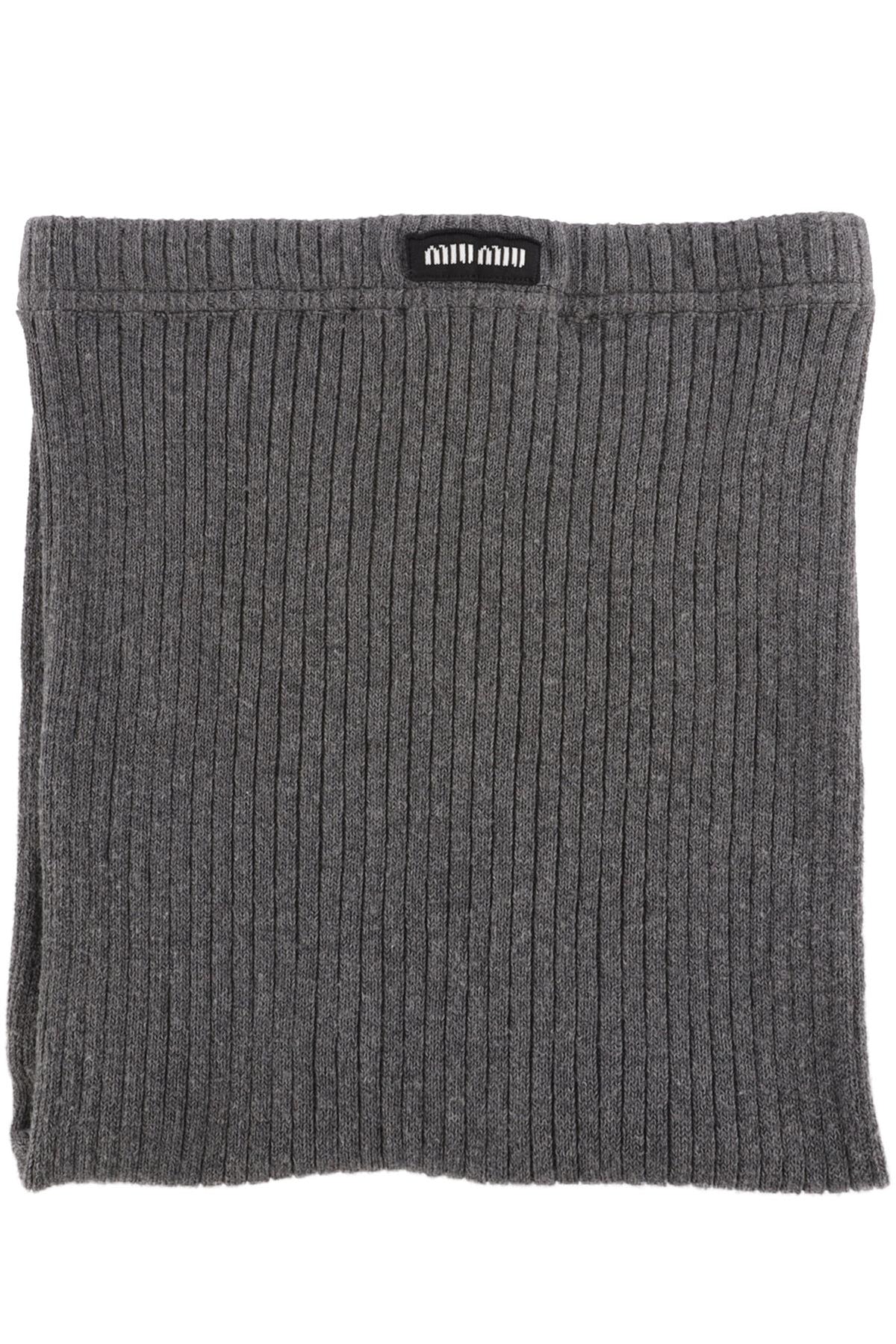 MIU MIU GREY COTTON TIGHTS MEDIUM