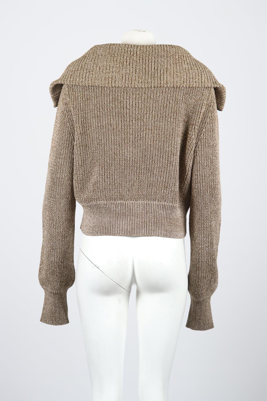 VARLEY RIBBED COTTON SWEATER SMALL