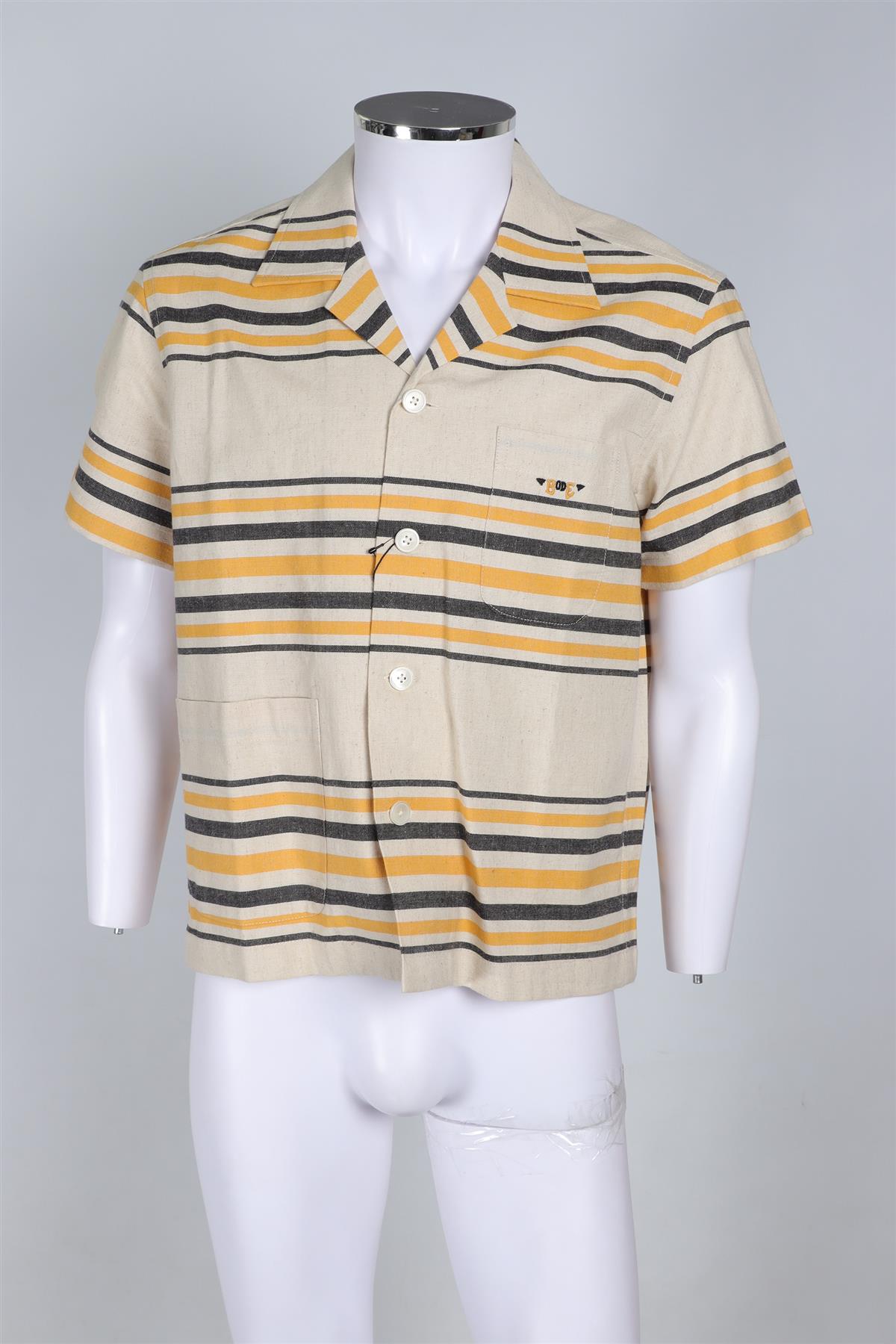 BODE BEIGE MEN'S COTTON SHIRT SMALL