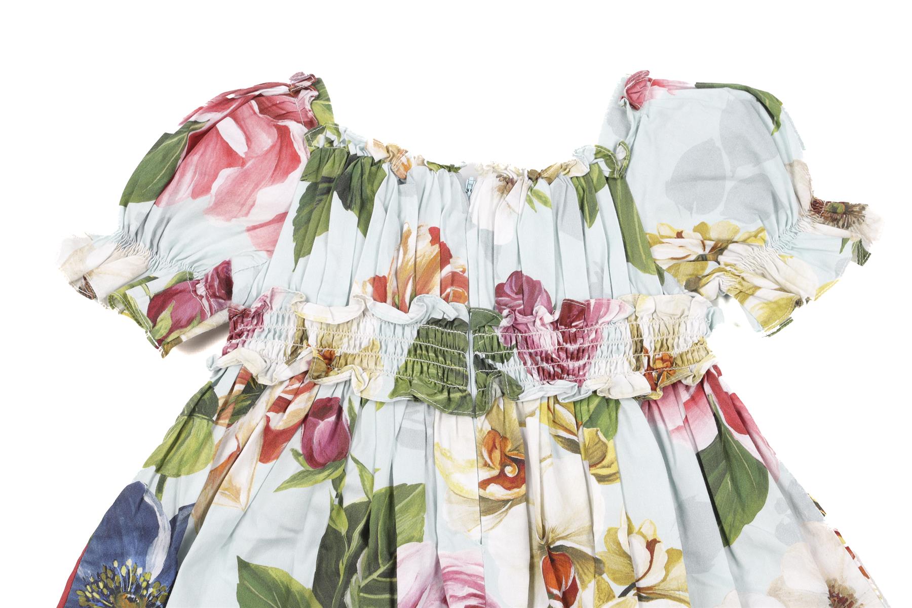 DOLCE & GABBANA BLUE BABY GIRLS DRESS AND BLOOMERS SET 12-18 MONTHS