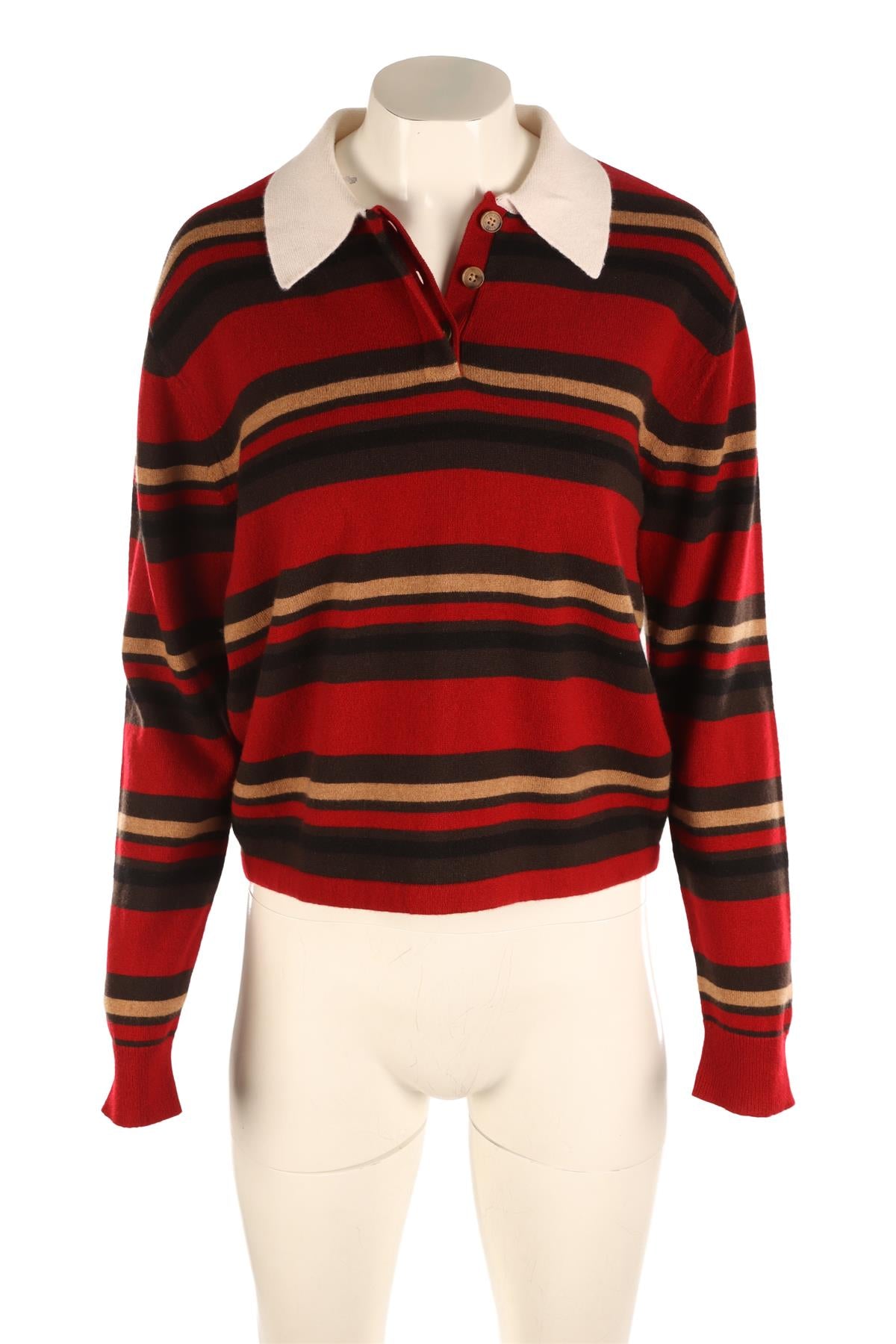 GUEST IN RESIDENCE RED CASHMERE SWEATER SMALL