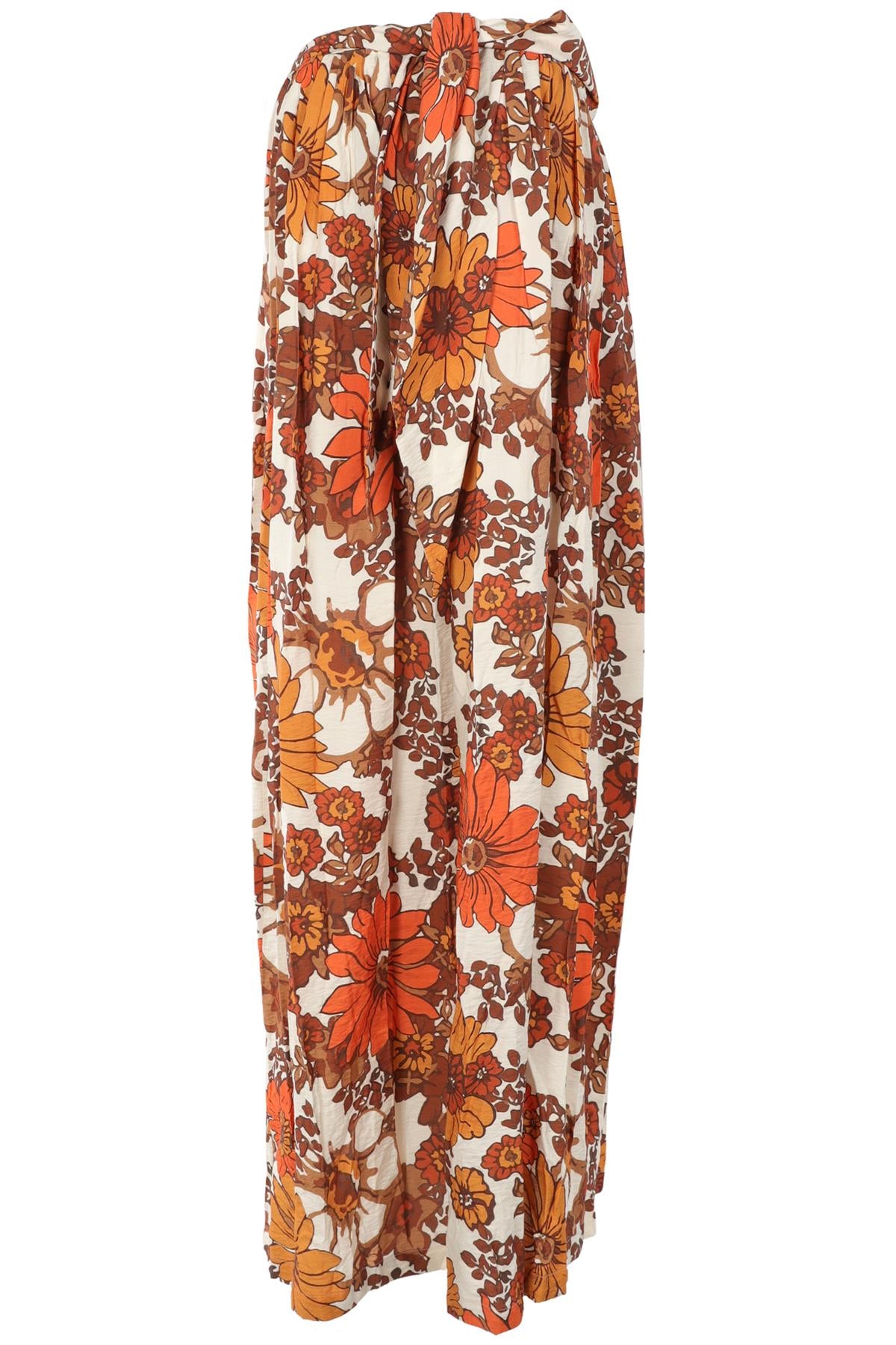 DODO BAR OR ORANGE WOVEN MAXI DRESS SMALL