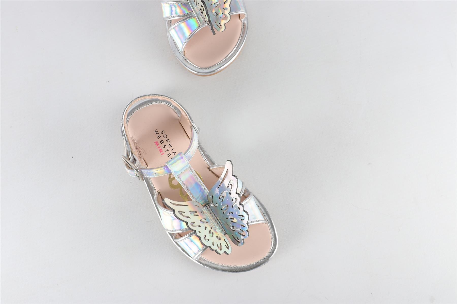 SOPHIA WEBSTER SILVER KIDS GIRLS SANDALS EU 28 UK 10 US 11