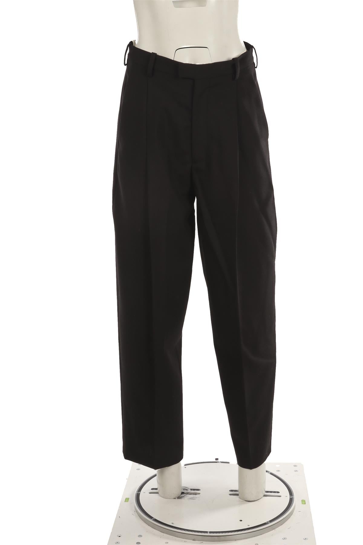 MARNI BLACK WOOL TAPERED PANTS IT 40 UK 8