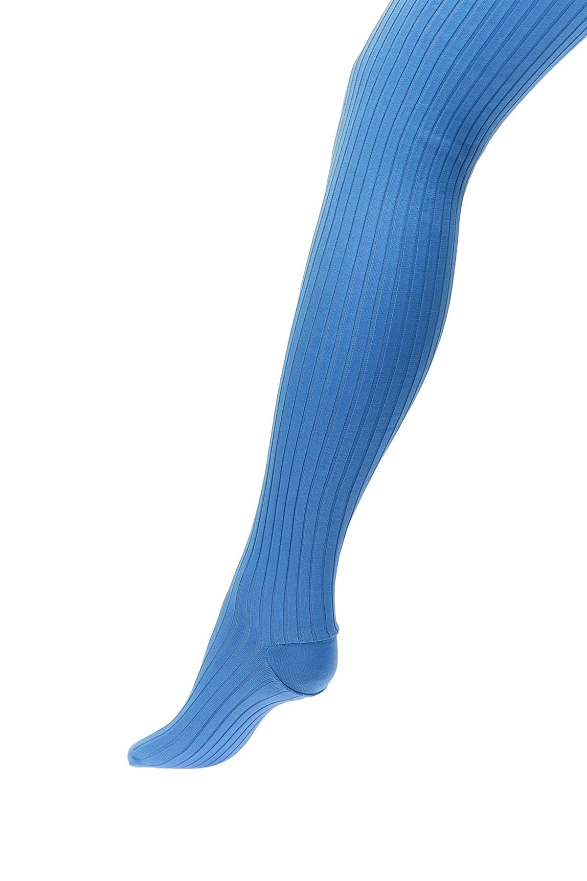 PRADA BLUE KNIT TIGHTS MEDIUM