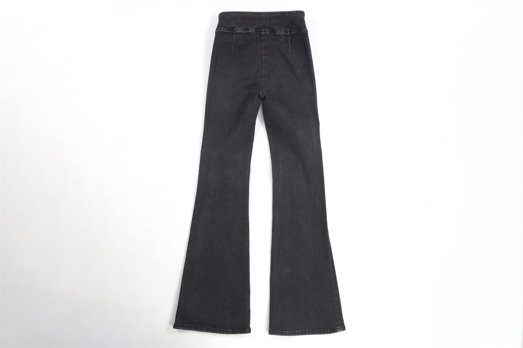 FRAME BLACK HIGH RISE FLARED JEANS UK 8-10