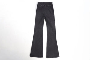 FRAME BLACK HIGH RISE FLARED JEANS UK 8-10