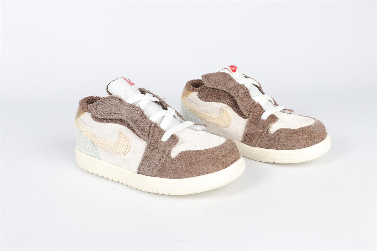 NIKE BROWN KIDS AIR JORDAN 1 LOW YEAR OF THE RABBIT SNEAKERS EU 25 UK 7.5 US 8