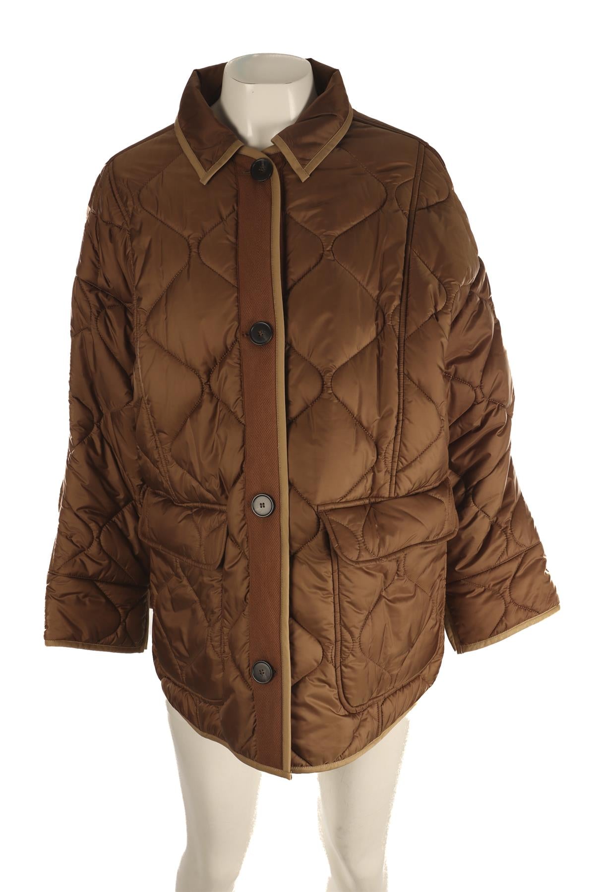 WEEKEND MAX MARA BROWN PADDED SHELL JACKET UK 12