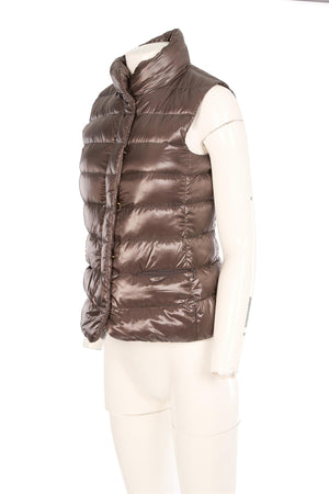 HERNO GREY PADDED DOWN GILET MEDIUM