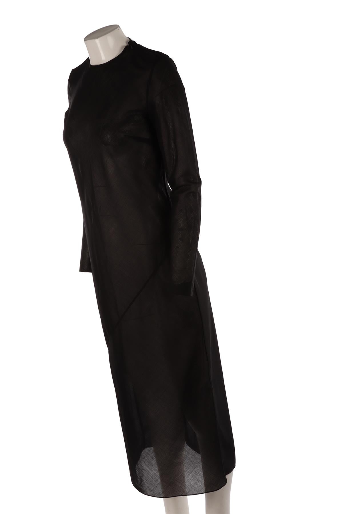 BLACK COTTON MAXI DRESS