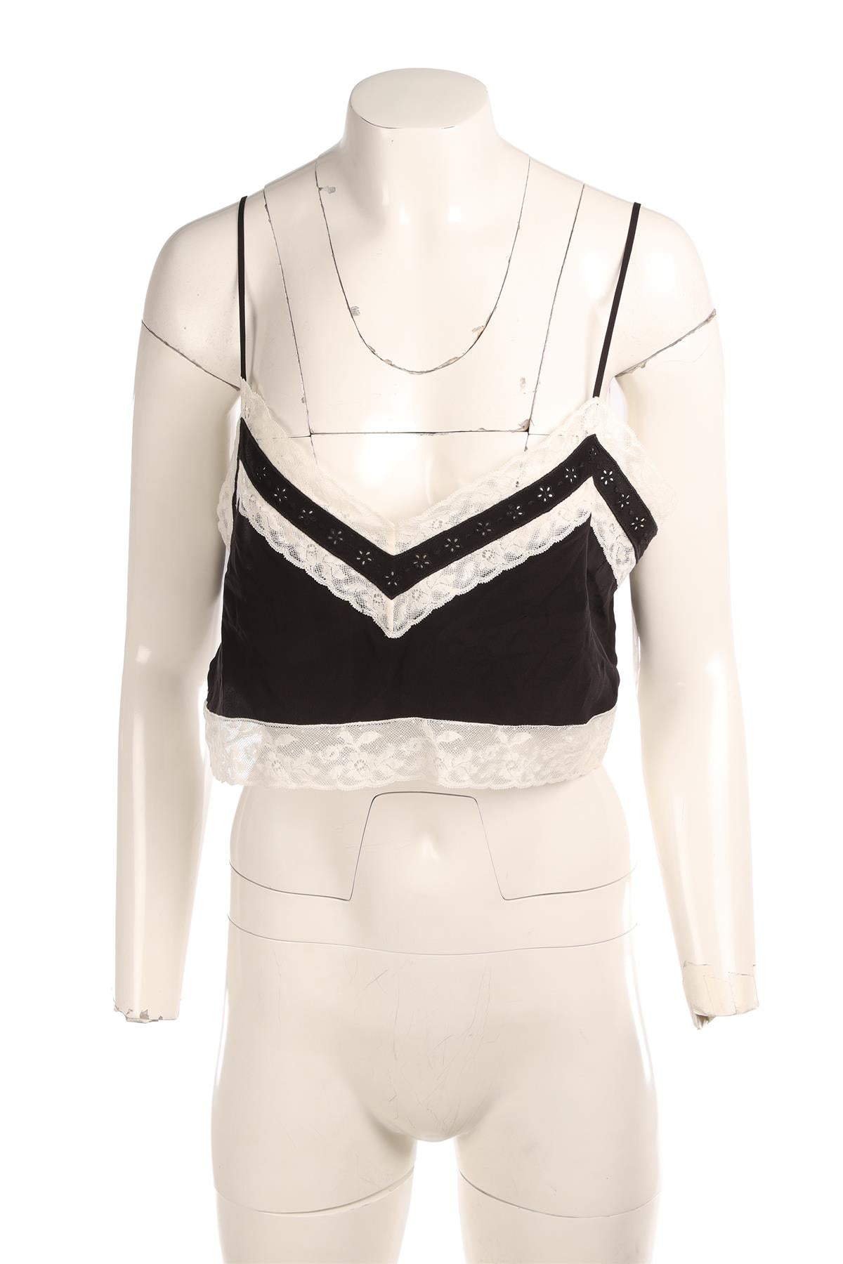 MIU MIU BLACK SILK TOP IT 42 UK 10