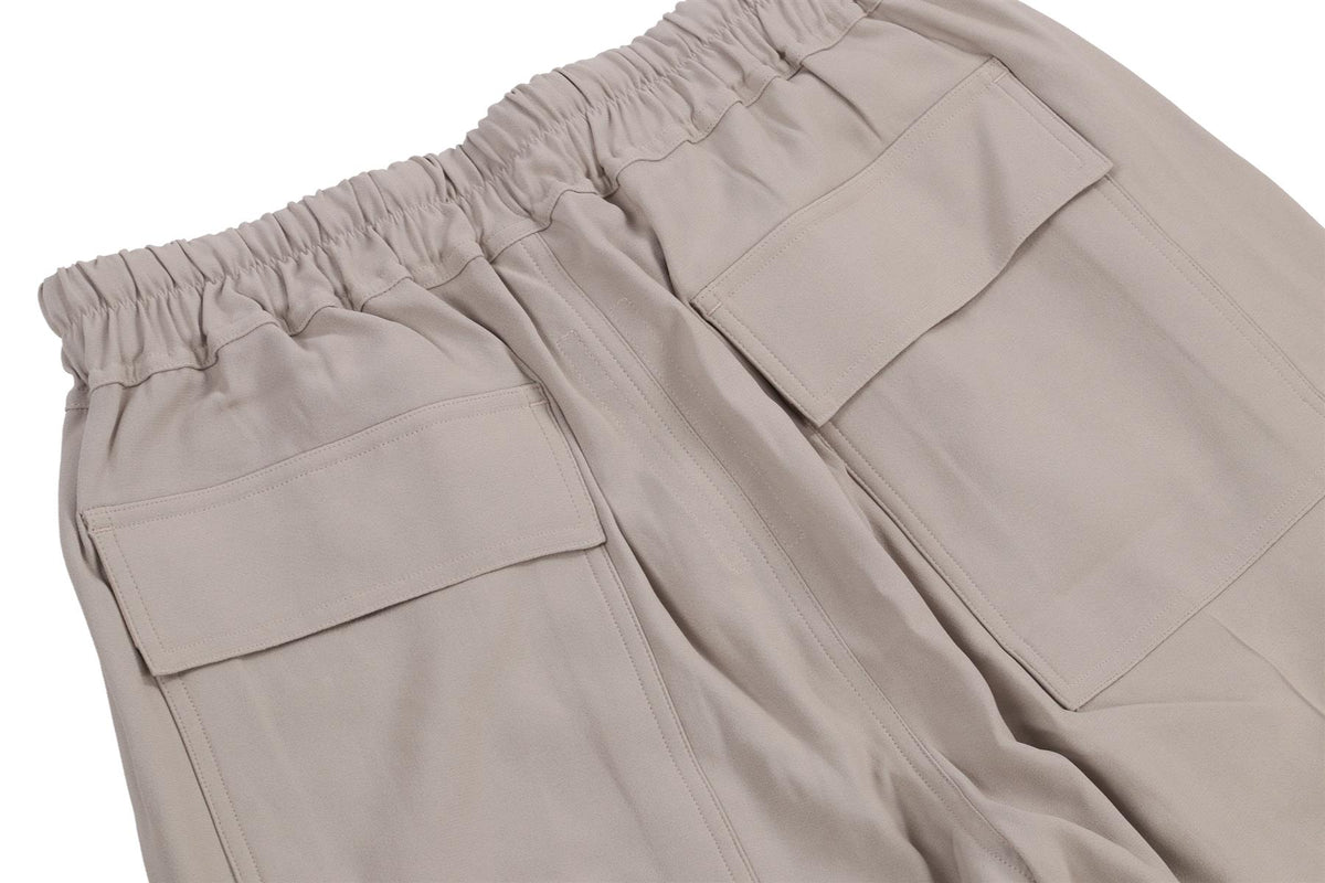 RICK OWENS GREY CREPE WIDE LEG PANTS IT 46 UK 14