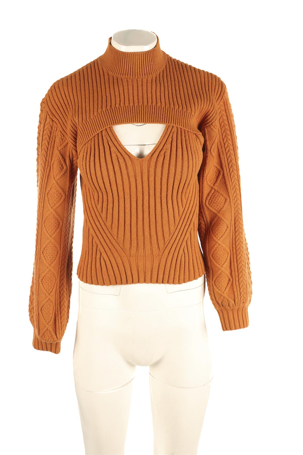 JONATHAN SIMKHAI ORANGE WOOL SWEATER SMALL