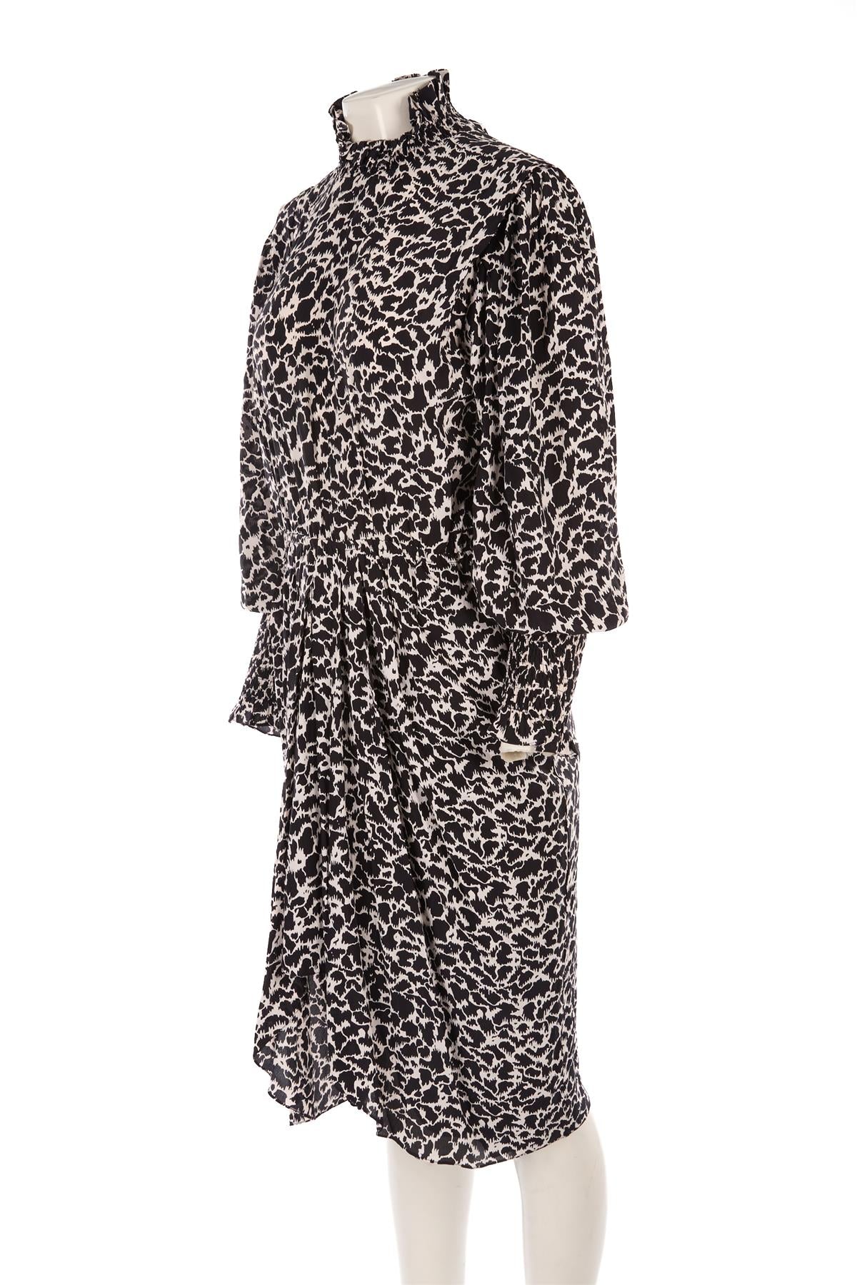 ISABEL MARANT ÉTOILE BLACK CREPE MIDI DRESS FR 40