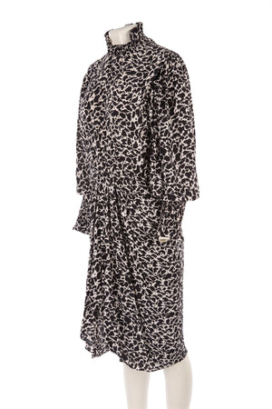 ISABEL MARANT ÉTOILE BLACK CREPE MIDI DRESS FR 40