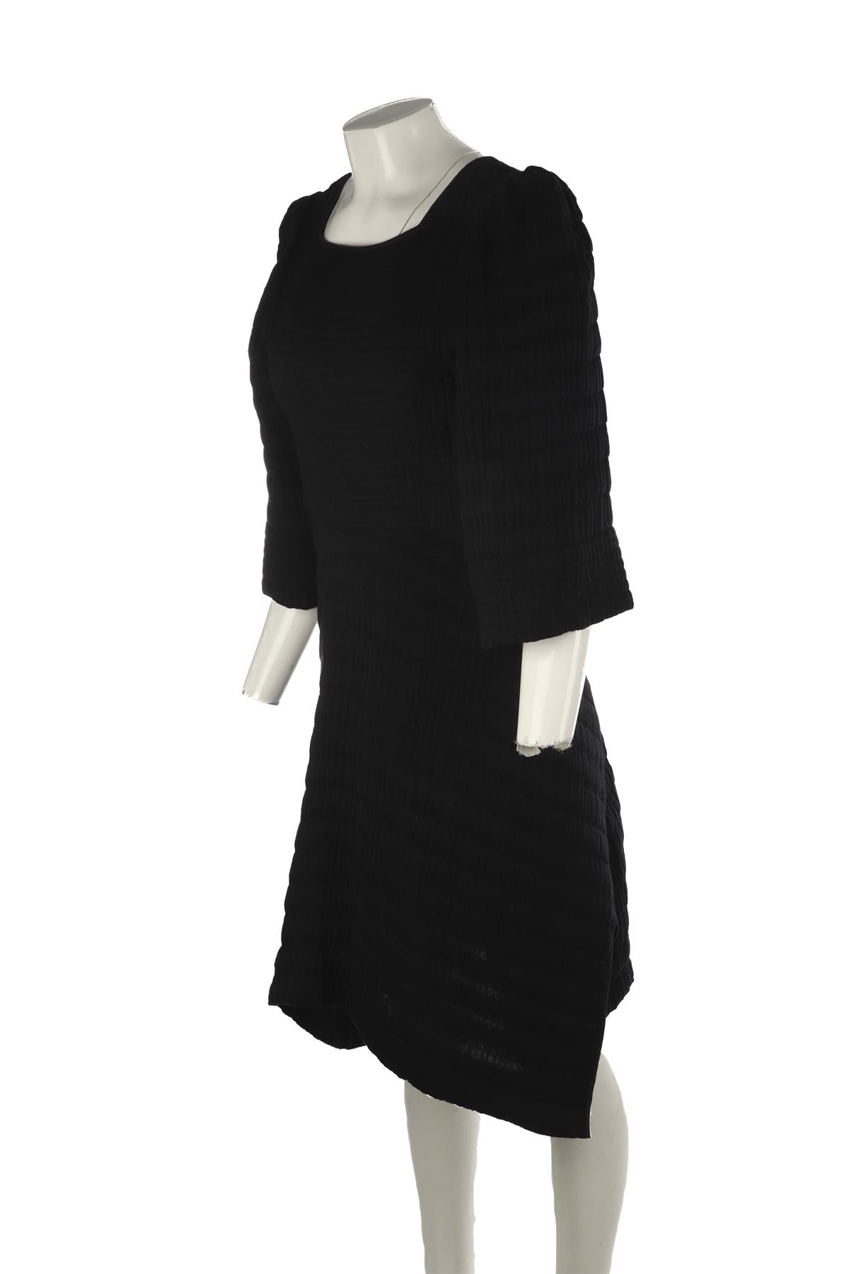 ISABEL MARANT BLACK COTTON MIDI DRESS FR 36 UK 8