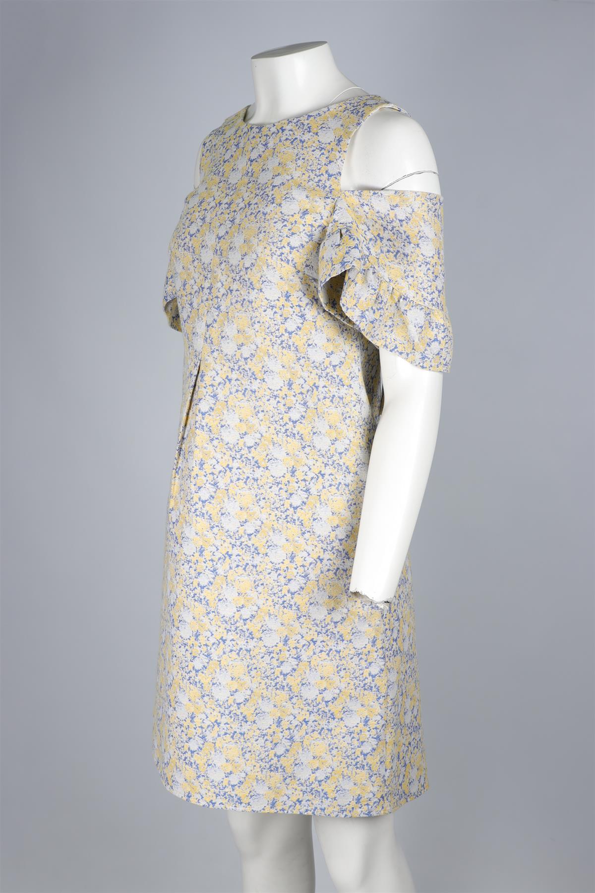 EUDON CHOI YELLOW COTTON MIDI DRESS IT 38 UK 6
