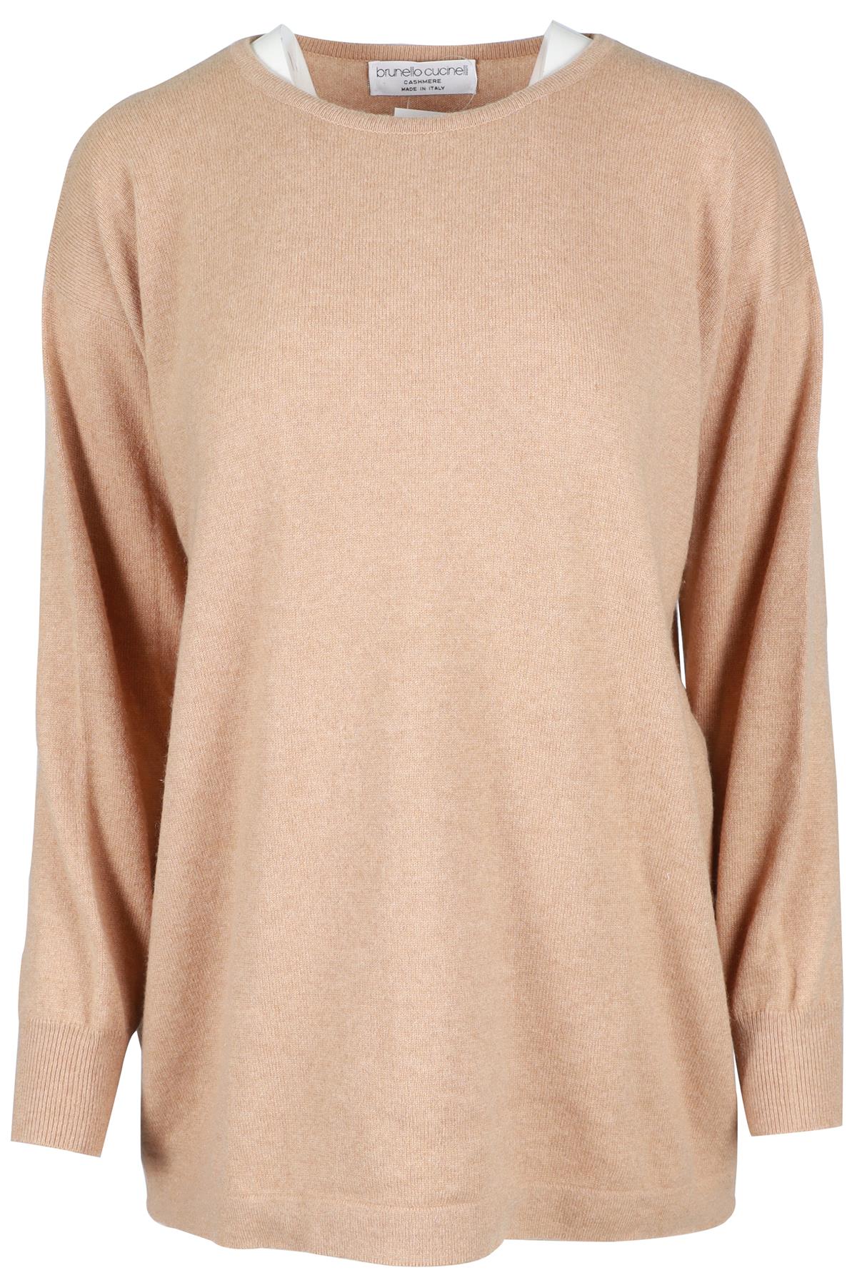 BRUNELLO CUCINELLI TAN CASHMERE SWEATER IT 44 UK 12