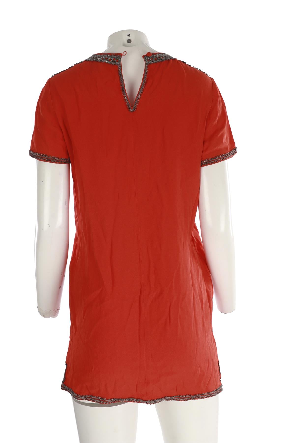 ISABEL MARANT RED CREPE MINI DRESS IT 40 UK 8