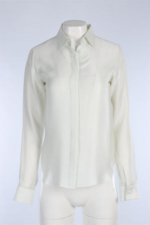 MAISON MARGIELA GREEN SILK SHIRT IT 40 UK 8